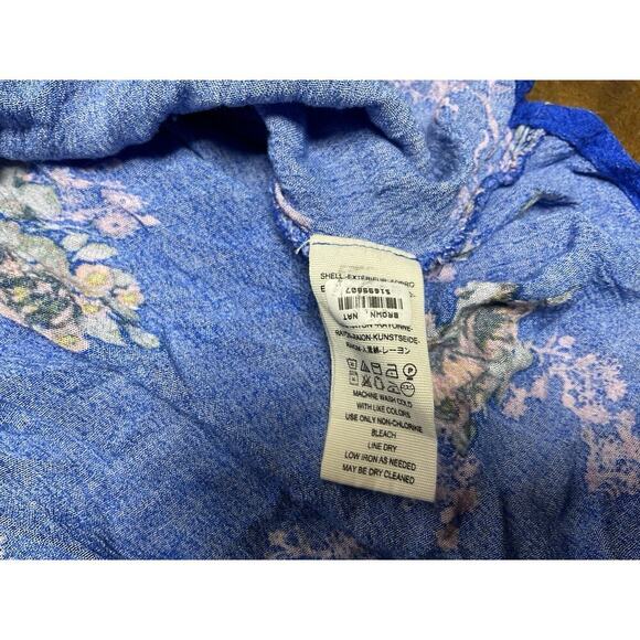 FREE PEOPLE Floral Sleeveless Mini Swing Blue Keyhole Dress Size XS - Picture 8 of 10